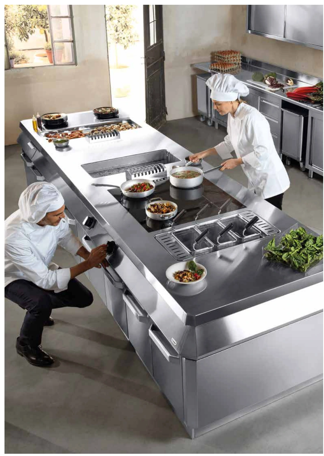 Professional commercial kitchen
